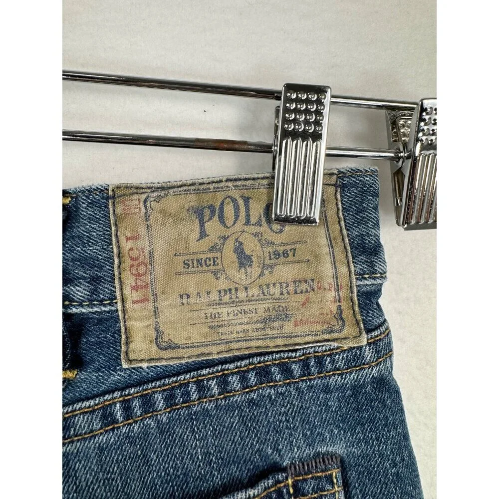Polo Ralph Lauren Relaxed classic fit jeans embroidered‎ dark sz 38